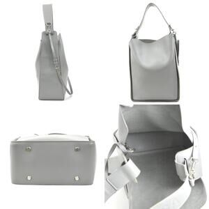 Balenciaga Shoulder Bag North South Leather Gray